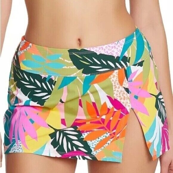 BLEU BY ROD BEATTIE Wild at Heart High-Waist Swim Skirt swimwear, swimsuit 16W - Picture 1 of 16